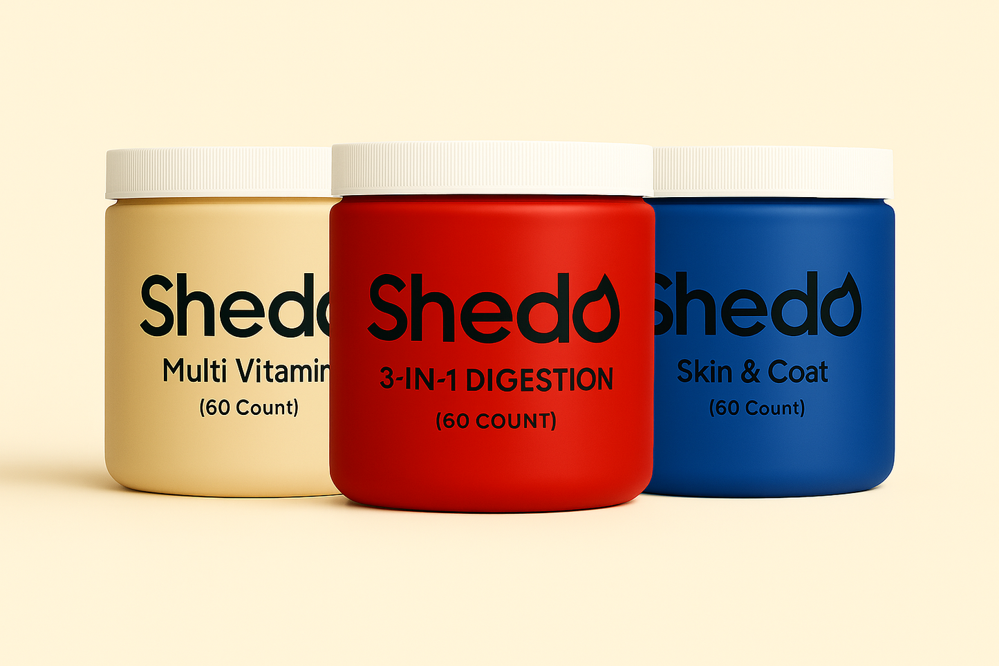 Shedo's Chew's Pet Set - Multivitamin, Digestion, Skin & Coat